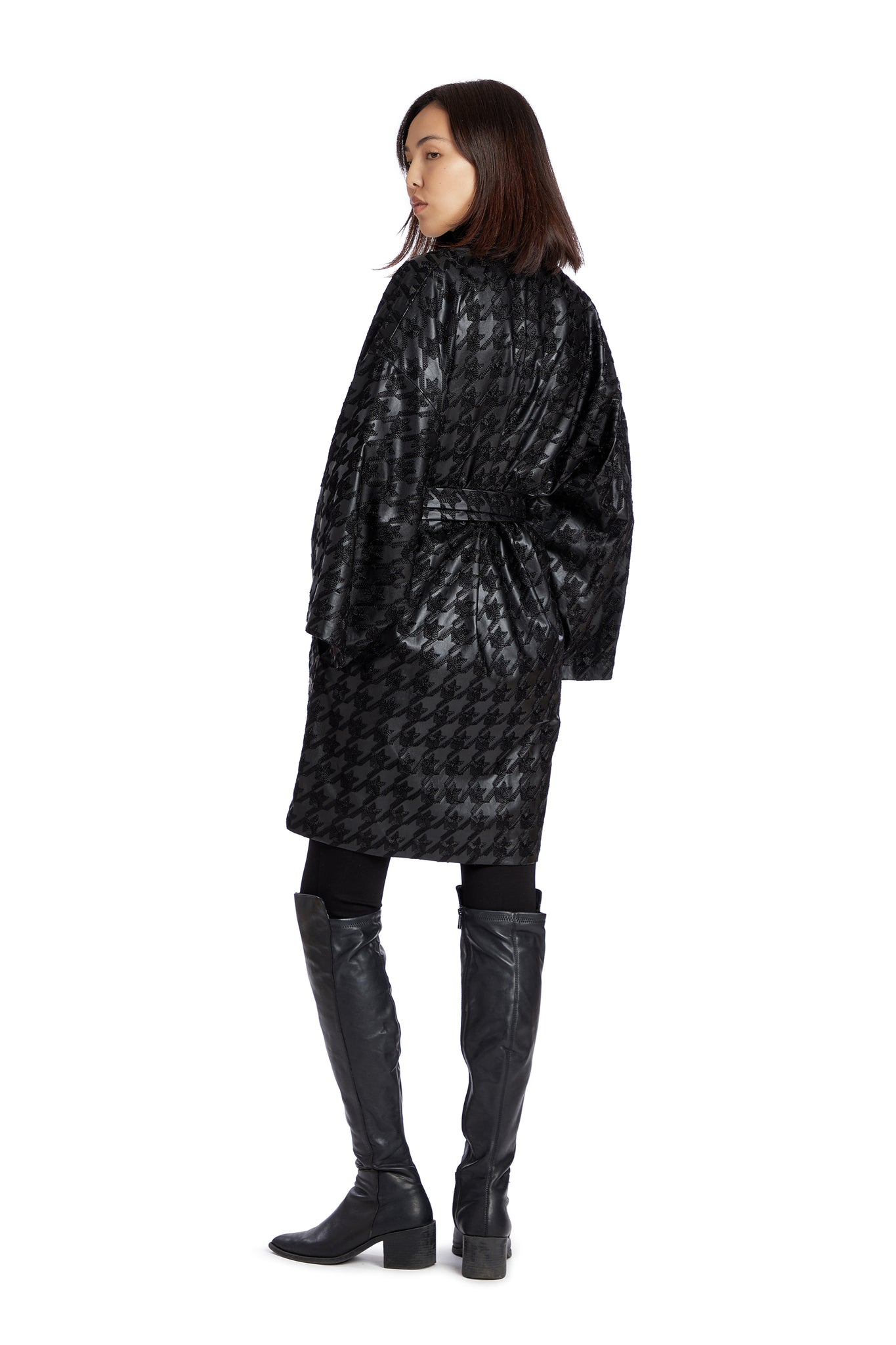 Silvia Houndstooth Pleather