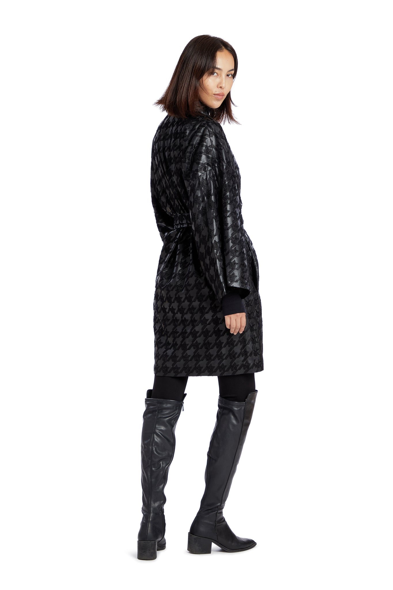 Silvia Houndstooth Pleather